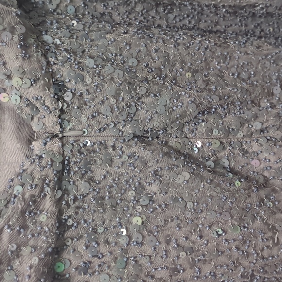 👗Anthropologie Grey Sequin Midi Dress, 12 - Picture 10 of 10